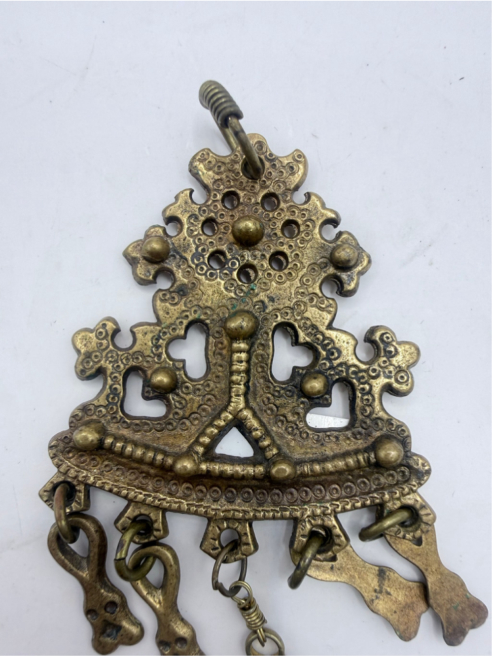 Women's Vintage Kalevala Koru Bronze Karkun Riipus Necklace One Size Gold 1970